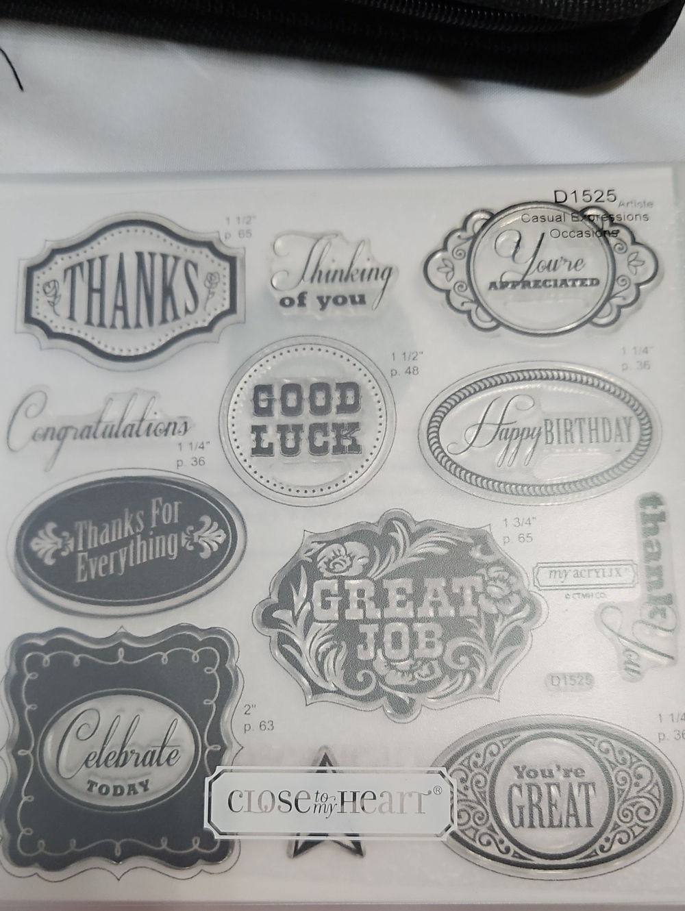 Close To My Heart D1525 Casual Expressions Stamp Set